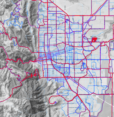 Strava Global Heatmap (Boulder, Colorado)